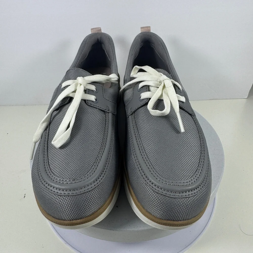 Sperry Women's Gray Canvas Boat Shoes Comfort Casual Lace Up‎ Size 10